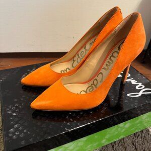 Sam Edelman Orange Suede Heels